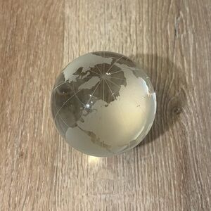 Clear Glass Globe Paperweight